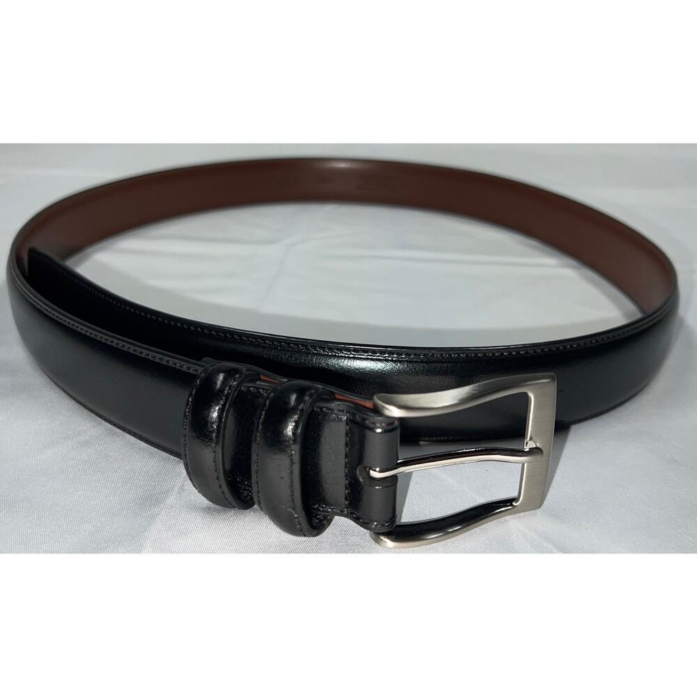 NWOT Stafford Black Leather Dress Belt 40